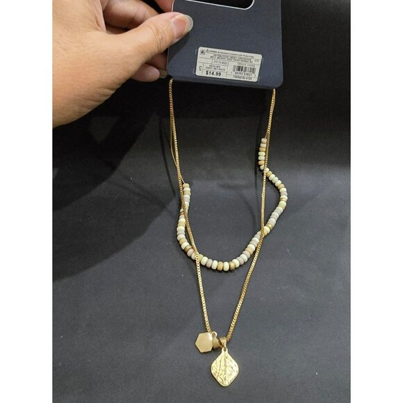 Universal Threads necklace 2 pc set & 8 pc earring NWT on card gold color lot - Picture 5 of 9